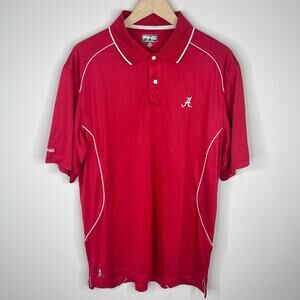 Alabama Crimson Tide Short Sleeve Polo Shirt Men's Size Large